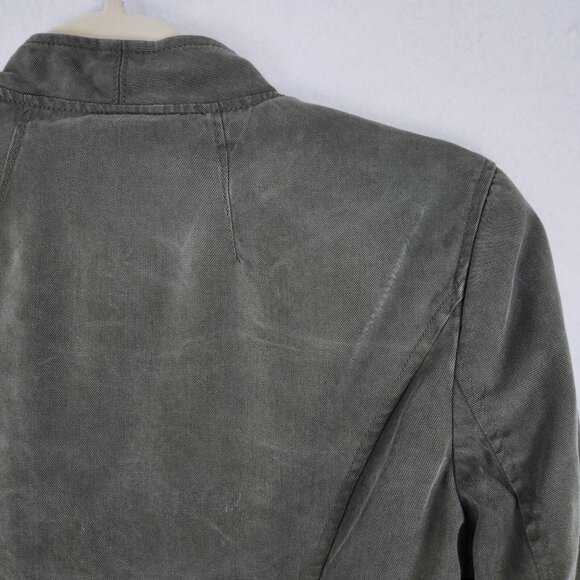 Babaton Jacket Womens 8 Green Aritzia Moto Full Zip Lightweight Casual Classic - Picture 12 of 14